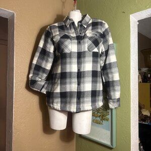 Wrangler ATG Sherpa Lined Plaid Flannel Shacket Jacket Men's Medium